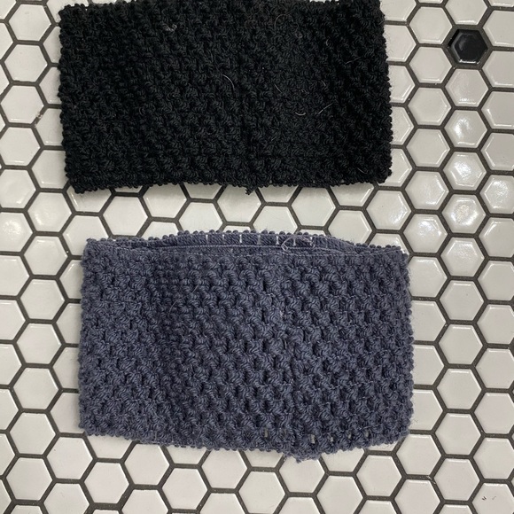 Knit hair band grey or black - Picture 2 of 2